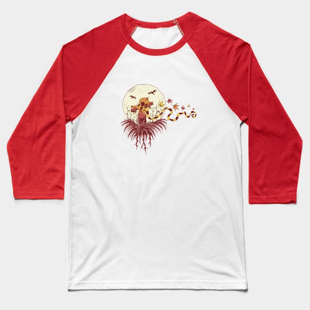 Scarecrow Baseball T-Shirt by nocturnallygeekyme